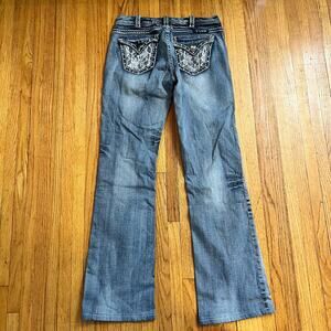 Cowgirl Tuff Jeans Womens 28 Lacy Cream Button Flap Pocket Western *